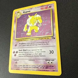 Pokemon TCG- Hypno 8/62 Fossil Holo WOTC - NM/M - pack fresh - Image 5
