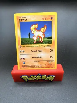 Pokemon TCG Ponyta Base Set 1st Edition Shadowless 60/102 LP - Image 1