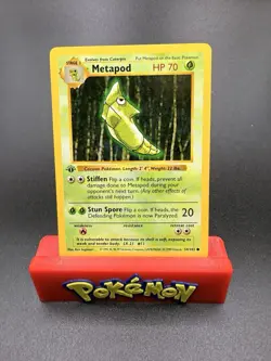 Pokemon TCG Metapod 054/102 Base Set (Shadowless) 1st Edition LP/NM - Image 1