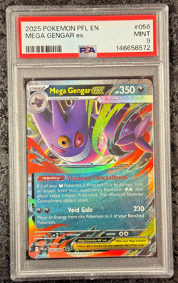 2025 POKEMON PFL EN MEGA GENGAR ex #056 💎 PSA 9 - Image 1