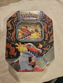 Pokemon TCG Paldea Partners Tin featuring Skeledirge ex New/Sealed - Image 1