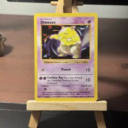 Pokemon Drowzee 49/102 Shadowless Base Set WOTC 1999 Vintage - Image 3