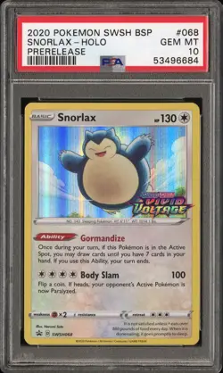 Snorlax-Holo Pokemon Swsh Black Star Promo 068 PSA 10 - Image 1