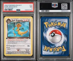 Dark Dragonite: 2000 Pokemon Team Rocket 1st Edition 22/82 - PSA 7 - Image 1