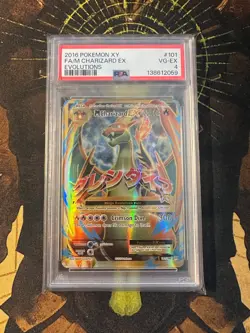 Pokemon M Charizard ex 101/108 Evolutions Full Art PSA 4 - Image 3