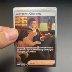 Pokemon SV 151 Giovanni’s Charisma 204/165 Special Illustration Rare Trainer - Image 1