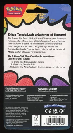 Pokemon TCG Mega Evolution Ascended Heroes Collection Erika Blister 2 Pack Promo - Image 2