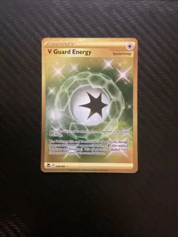 Pokemon TCG V Guard Energy Sword & Shield Silver Tempest 215/195 Holo NM - Image 1