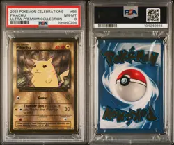 2021 Pokemon Celebrations UPC Pikachu PSA 8 Mint #58 Gold Englisch - Image 1