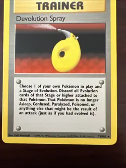 Pokemon TCG Devolution Spray Base Set 72/102 Regular Unlimited Rare LP - Image 4