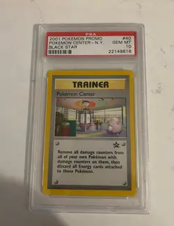 Pokemon Center Trainer Black Star Promo #40 PSA 10 Regular Nintendo 2001 - Image 1