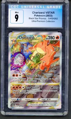 CGC 9 Blue Label Charizard VSTAR SWSH262 Black Star Promos UPC Pokemon - Image 1