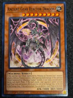 Yu-Gi-Oh! Ancient Gear Reactor Dragon LDS1-EN082 1st Edition Common NM - Image 1