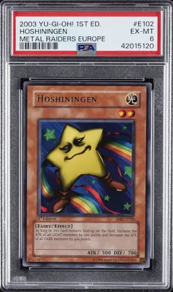 2003 YU-GI-OH! MRD-METAL RAIDERS EUROPE 1ST ED #E102 HOSHININGEN PSA 6 - Image 1
