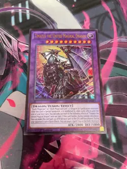 YUGIOH - TIMAEUS THE UNITED MAGICAL DRAGON - ULTRA RARE - NM - 1ST ED - MZMU + - Image 1