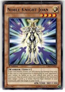 Yu-Gi-Oh! Noble Knight Joan #CBLZ-EN092 Near Mint 1st Edition - Image 1