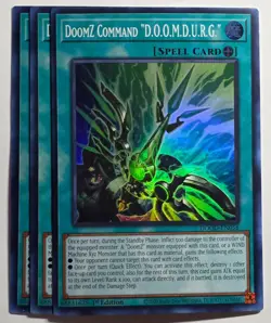 Yugioh x3 DoomZ Command "D.O.O.M.D.U.R.G." DOOD-EN058 Super Rare 1st Edition - Image 1