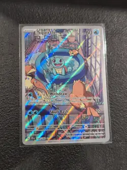 Pokemon Squirtle TCG Full Art Holo Card 148/142 Stellar Crown Illustration Rare - Image 2