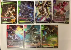 Gundam Card Game TCG Lot 12 x LEGEND RARE (LR) + 3 x C+ Resources - Image 3