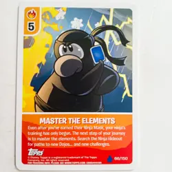 Club Penguin Card Jitsu Master The Elements 66/150 Topps Disney - Image 1