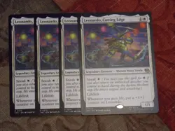 MTG Leonardo, Cutting Edge x4 Rare Teenage Mutant Ninja Turtles NM Low SH - Image 1