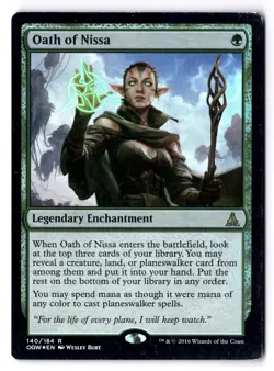 Oath OF Nissa MP* FOIL Oath Of The Gatewatch ENGLISH 140/184 mtg -UnltdCards - Image 1