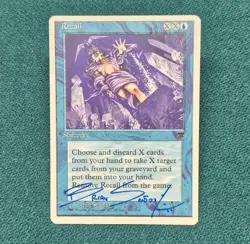 UNPLAYED SIGNED Recall CHRONICLES NM / LP Brian Snody MTG Magic EDH CUBE - Image 1