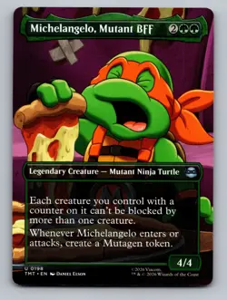 Michelangelo, Mutant BFF (Borderless) U Teenage Mutant Ninja Turtles 198 NM - Image 1
