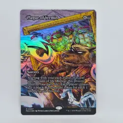 Plague of Vermin M 0007 Mythic Magic the Gathering TMNT (FOIL) - Image 1