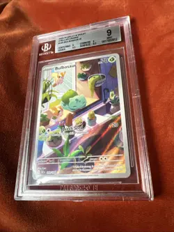 2024 POKEMON SCR EN-STELLAR CROWN ILLUSTRATION RARE #143 BULBASAUR BGS 9 - Image 1