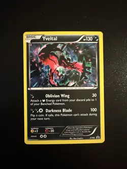 Pokemon Yveltal XY06 XY Promo Holo Basic 130 HP Darkness Blade Oblivion Wing - Image 1