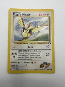 KOGA'S PIDGEY GYM CHALLENGE SET POKEMON CARD 80/132 LP - Image 1