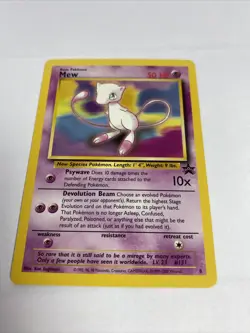 Mew Black Star Promo #8 non Holo WOTC Pokemon Card 1999-2000 NEVER PLAYED - Image 1