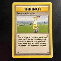 Vintage Non-Holo Rare Pokemon Breeder 76/102 Base Set WotC 1999 - Image 1
