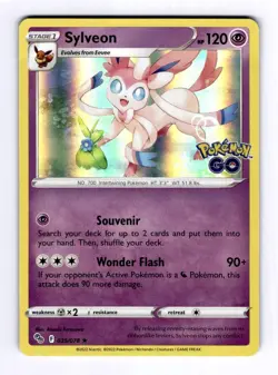 Sylveon Pokemon GO #035 (2022) Holo NM Pokemon - Image 1