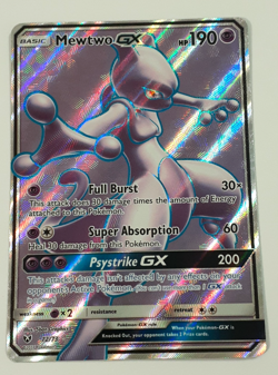 Mewtwo GX (Full Art) 72/73 Shining Legends Ultra Rare Holo 190HP Pokemon TCG - Image 1