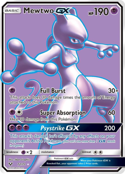 Mewtwo GX (Full Art) 72/73 Shining Legends Ultra Rare Holo 190HP Pokemon TCG - Image 2