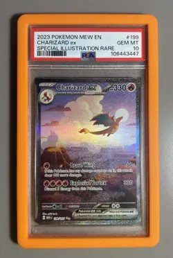 2023 POKEMON MEW EN-151 SPECIAL ILLUSTRATION RARE #199 CHARIZARD EX PSA 10 - Image 1