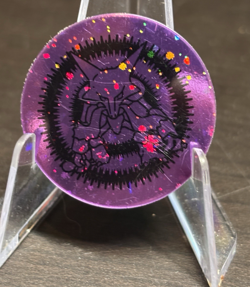 Pokemon TCG Coin Token Purple Glitter ©2000 Wizards Nintendo CR GF Vintage Flip - Image 1