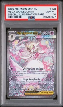 Mega Gardevoir EX 2025 Pokemon MEG EN 178/132 Special Illustration Rare PSA 10 - Image 1