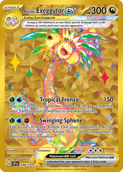 POKEMON SV Surging Sparks : GOLD HYPER RARE - ALOLAN EXEGGCUTOR EX 248/191 - NM - Image 1