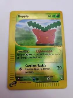 Pokemon TCG Hoppip 83/147 Aquapolis Reverse Holo Common - Image 1