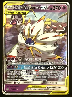 Solgaleo and Lunala GX 75/236 Tag Team – Pokemon Sun and Moon Cosmic Eclipse - Image 1