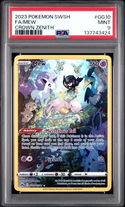 2023 POKEMON SWSH FA/MEW CROWN ZENITH GG10 Psa 9 - Image 1