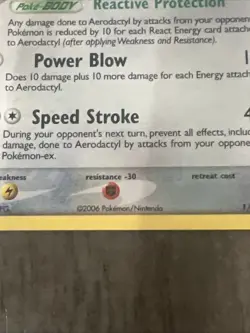 Aerodactyl Reverse Foil Pokemon EX Legend Maker #1 2006 - Image 3