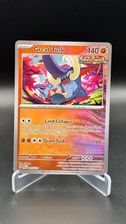 2025 Pokemon Prismatic Evolutions Great Tusk #055 Master Ball Reverse Holo - Image 1