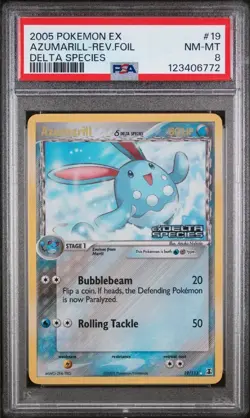 Pokemon Azumarill EX Delta Species Reverse Holo #19 PSA 8 NM-MT 🔥New Cert🔥 - Image 1