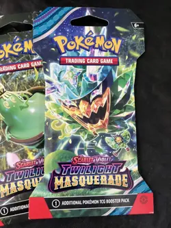 Pokemon Scarlet & Violet Twilight Masquerade Sleeved Booster Pack Lot Of 4 - Image 5