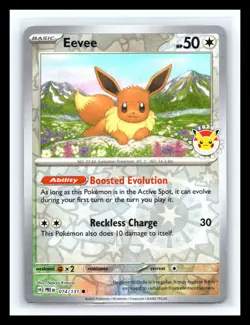 💥 Eevee Prismatic Evolutions 074/131 Pokemon Day 2025 Promo Rare Holo - Image 1