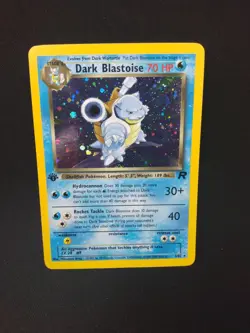 Pokemon TCG Dark Blastoise Holo 1st Edition Team Rocket 3/82 LP - Image 1
